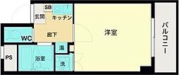 江坂ハイムタケダ8 1Kの間取図画像
