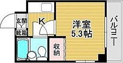 吹田メゾンド.土井 1Kの間取図画像