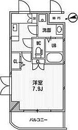 アーデン江坂3 1Kの間取図画像