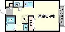 ハイム多摩2 1Kの間取図画像