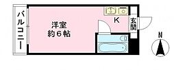 シモールハイツ ワンルームの間取図画像