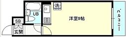マイルド新大阪レジデンス3号館 ワンルームの間取図画像