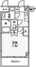 アーデン江坂3 1Kの間取図画像