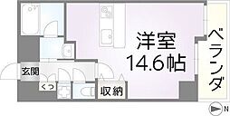 セレニテ梅田北プレミアム ワンルームの間取図画像