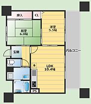 21世紀ペガサスII  ｜ 大阪府豊中市利倉2丁目（賃貸マンション2LDK・2階・50.23㎡） その2