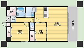 ラ・プロスペリテ  ｜ 大阪府豊中市新千里南町3丁目（賃貸マンション2LDK・5階・60.87㎡） その2