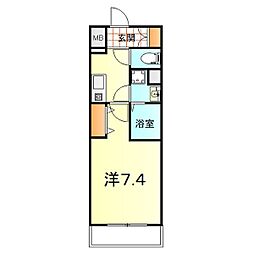 名鉄名古屋本線 鳴海駅 徒歩4分の賃貸マンション 10階1Kの間取り