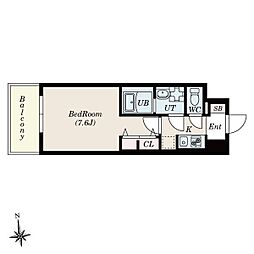 名古屋市営桜通線 桜本町駅 徒歩3分の賃貸マンション 12階1Kの間取り