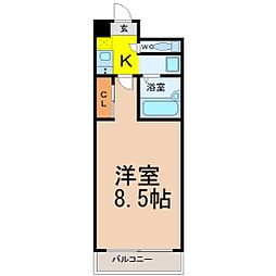 プロビデンス新瑞橋 6階1Kの間取り