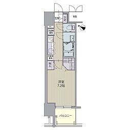 JR東海道本線 笠寺駅 徒歩3分の賃貸マンション 2階1Kの間取り