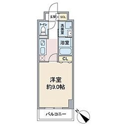 アールグラン瑞穂 1階1Kの間取り