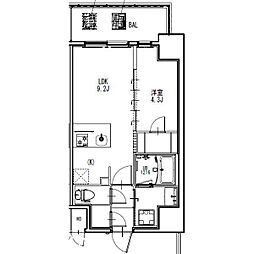 名古屋市営名城線 金山駅 徒歩7分の賃貸マンション 5階1LDKの間取り