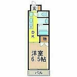 セントラル瑞穂 7階1Kの間取り