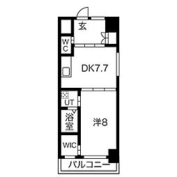 名古屋市営名城線 新瑞橋駅 徒歩7分の賃貸マンション 10階1LDKの間取り