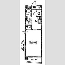 名古屋市営鶴舞線 塩釜口駅 徒歩2分の賃貸マンション 4階1Kの間取り