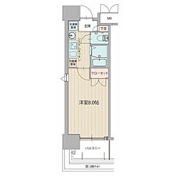 パルティール原駅前 3階1Kの間取り