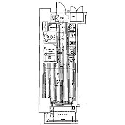 ライジングコート瑞穂通 5階1Kの間取り