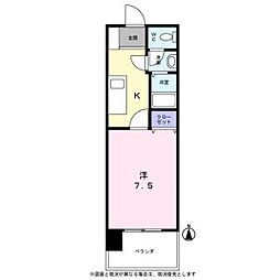 KDXレジデンス神宮前 3階1Kの間取り