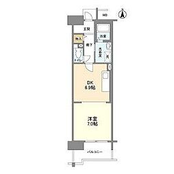 アーバンドエル八事石坂 11階1LDKの間取り