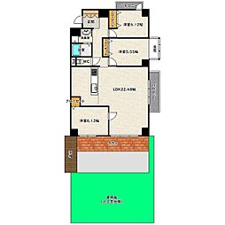 ルミエール瑞穂公園 1階3LDKの間取り