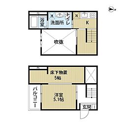 アーバンレックス名古屋南 2階1SKの間取り