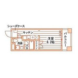 やごと光風観 1Kの間取図画像