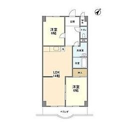 スカイハイツ塚本 2階