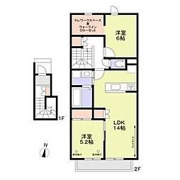 GreenVille 2LDKの間取図画像