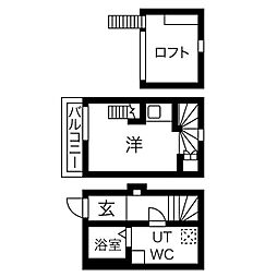 シャレイド豊田本町ウエスト 1SKの間取図画像