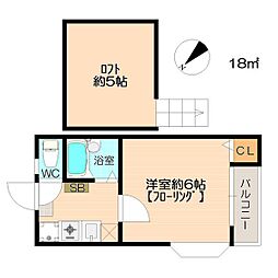 クレアール塩釜 1SKの間取図画像