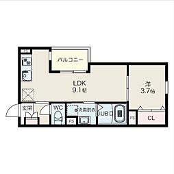 (仮称)名古屋市南区寺崎町 新築木造アパート 3階/-