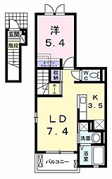 K-アイリス 1LDKの間取図画像