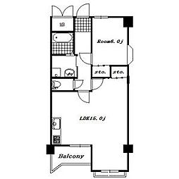 第2水野マンション 1LDKの間取図画像