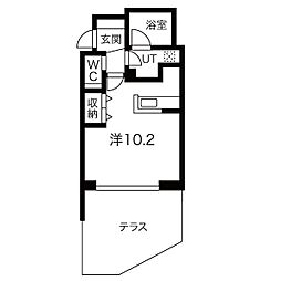 MINA八事石坂 ワンルームの間取図画像