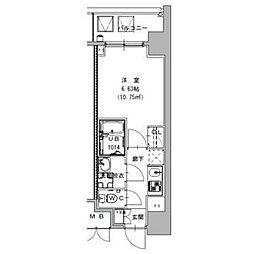S-RESIDENCE植田asolea(アソレア) 1Kの間取図画像