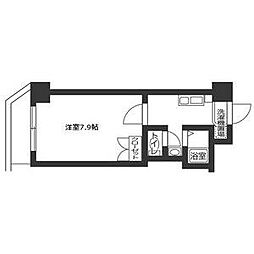 山手ヒルズ 1Kの間取図画像