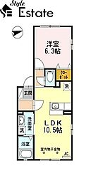 アンクオーレ桜本町 1LDKの間取図画像