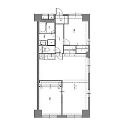 クロックタワー・植田 2LDKの間取図画像