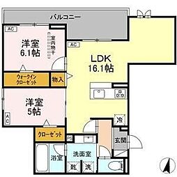 Lumoria 2LDKの間取図画像
