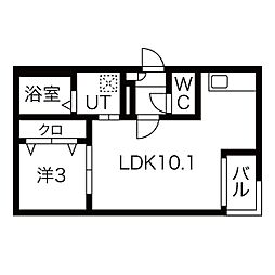 Warrennakashiota5 1LDKの間取図画像