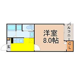 Jack odakaIV 1Kの間取図画像
