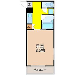 シーズンコート塩釜駅前 1Kの間取図画像