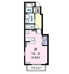 ティーズハウス ワンルームの間取図画像