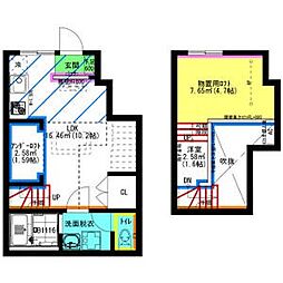 RadIAnce大府II ワンルームの間取図画像