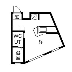 LeGioie築地口駅 ワンルームの間取図画像