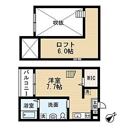 リーフアベニュー 1SKの間取図画像