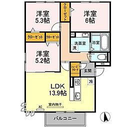 ラルジュ高峯B 2階