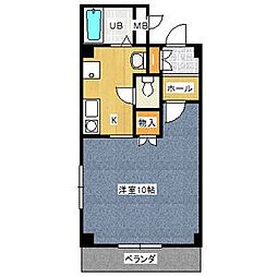 パークアサイ 1Kの間取図画像