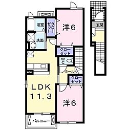 グレイト2 2LDKの間取図画像