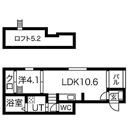 プライズ南十番 1SLDKの間取図画像